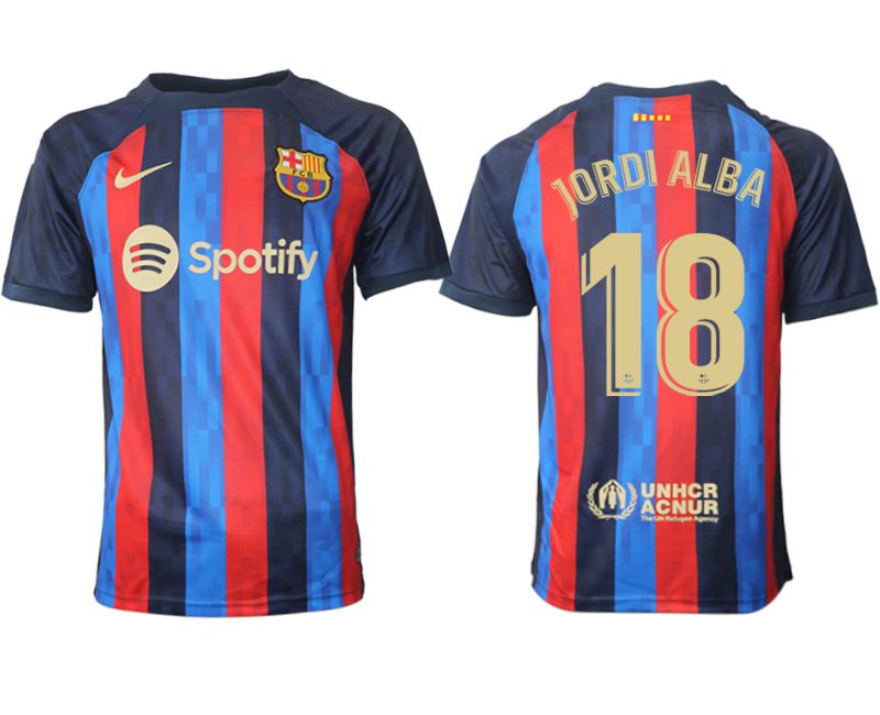 Men 2022-2023 Club Barcelona home aaa version blue #18 Soccer Jersey